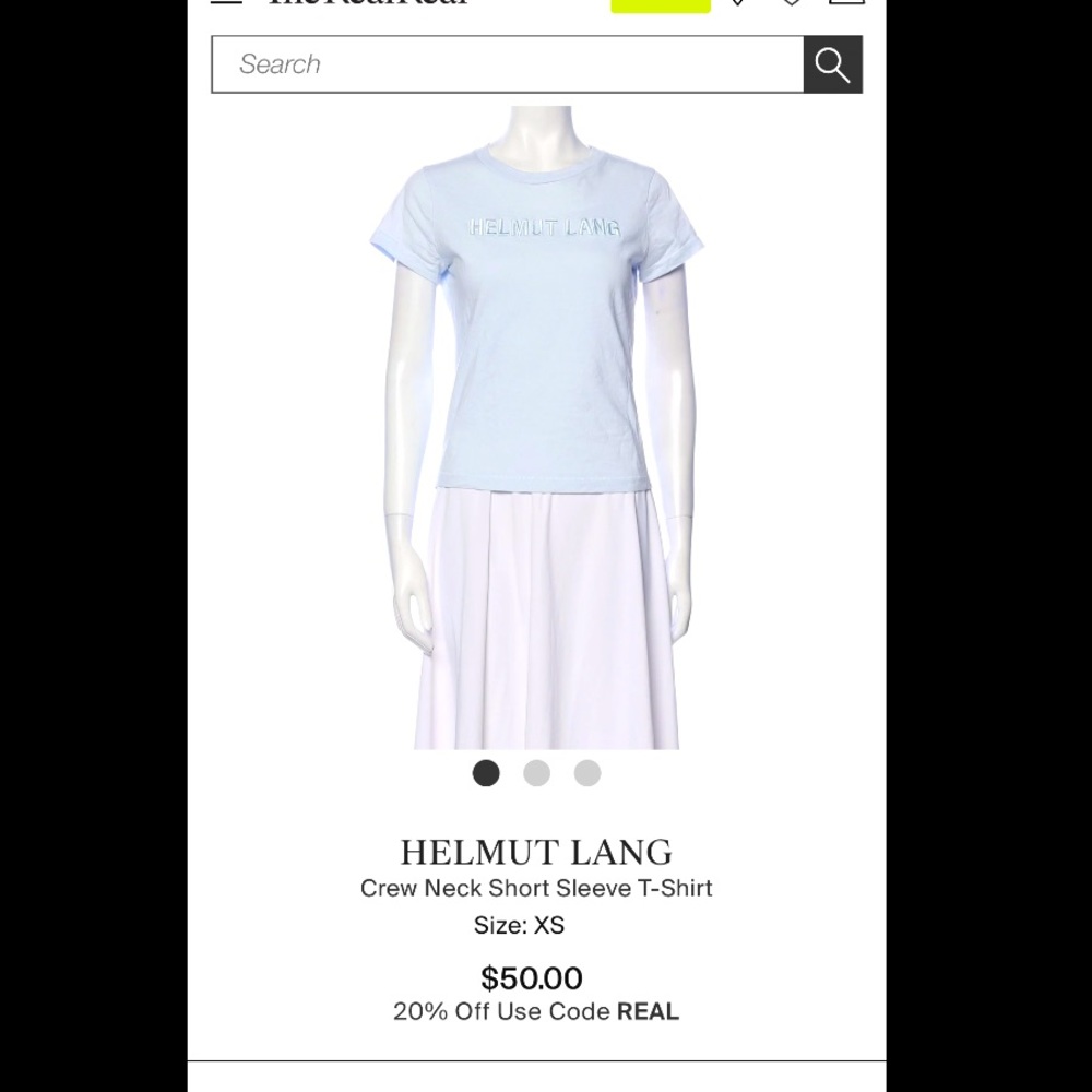 HELMUT LANG
Crew Neck Short Sleeve T-Shirt